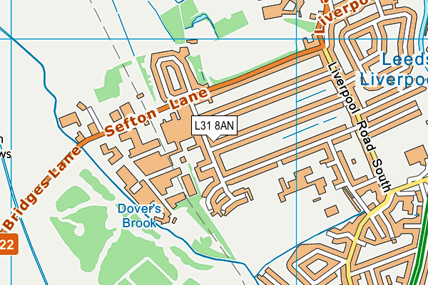 L31 8AN map - OS VectorMap District (Ordnance Survey)