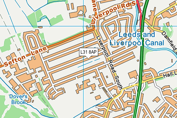 L31 8AP map - OS VectorMap District (Ordnance Survey)