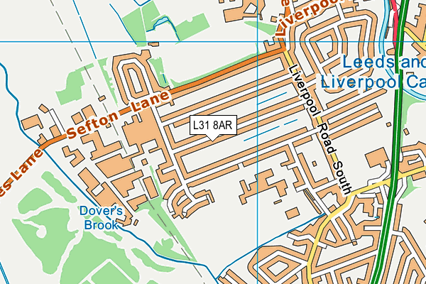L31 8AR map - OS VectorMap District (Ordnance Survey)