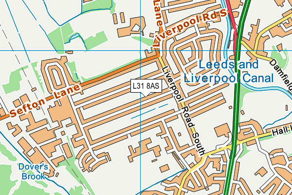 L31 8AS map - OS VectorMap District (Ordnance Survey)