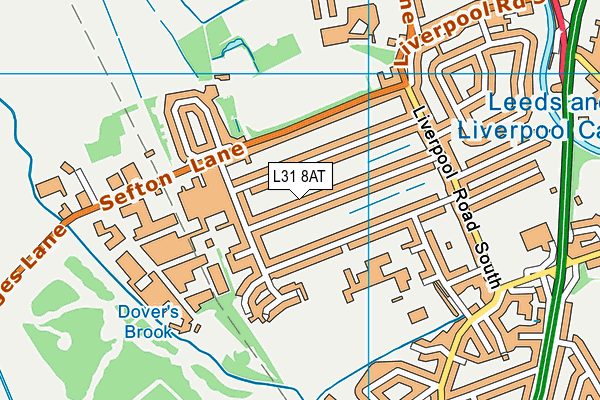 L31 8AT map - OS VectorMap District (Ordnance Survey)