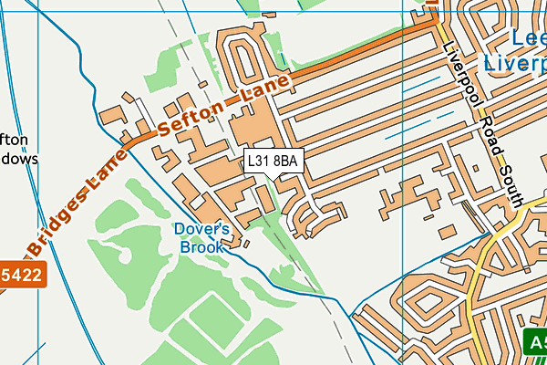 L31 8BA map - OS VectorMap District (Ordnance Survey)