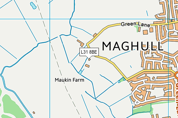 L31 8BE map - OS VectorMap District (Ordnance Survey)