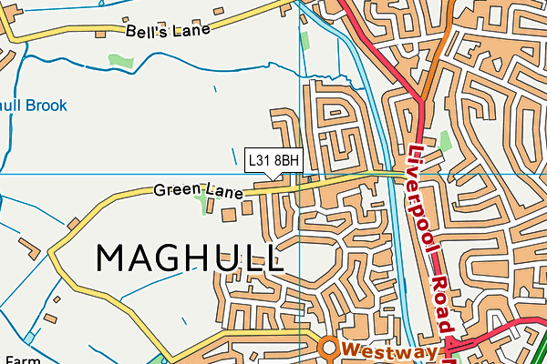 L31 8BH map - OS VectorMap District (Ordnance Survey)