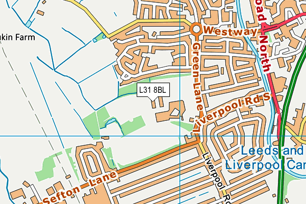 L31 8BL map - OS VectorMap District (Ordnance Survey)