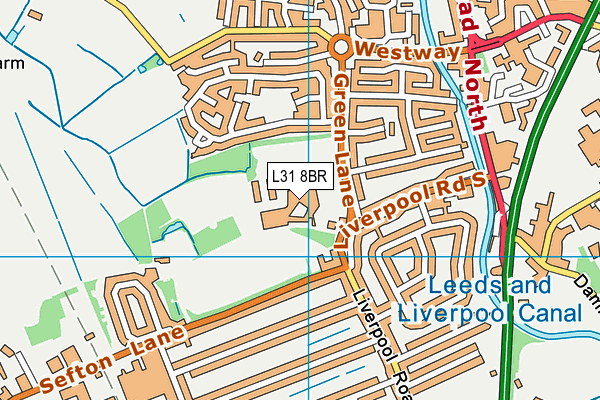 L31 8BR map - OS VectorMap District (Ordnance Survey)