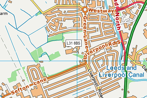 L31 8BS map - OS VectorMap District (Ordnance Survey)