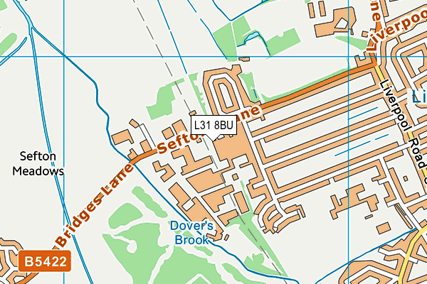 Cheshire Lines Health Club (Closed) map (L31 8BU) - OS VectorMap District (Ordnance Survey)