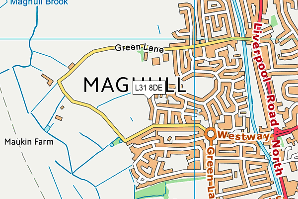 L31 8DE map - OS VectorMap District (Ordnance Survey)