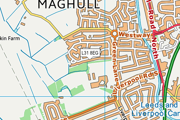 L31 8EG map - OS VectorMap District (Ordnance Survey)