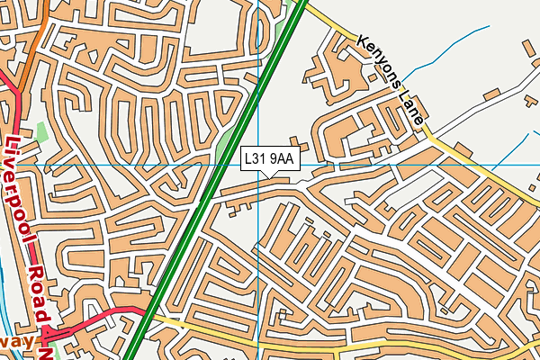 Northway Primary School map (L31 9AA) - OS VectorMap District (Ordnance Survey)