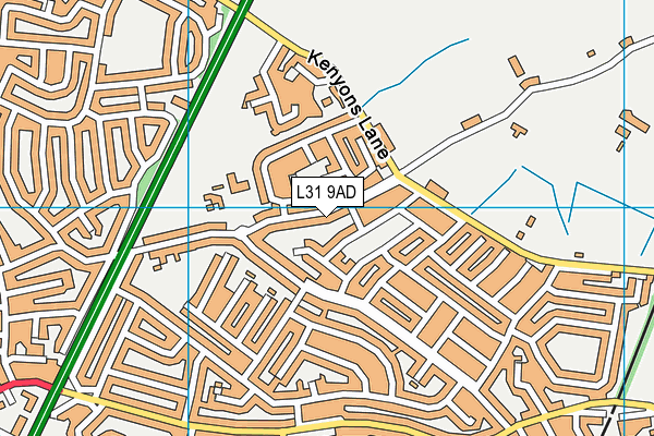 L31 9AD map - OS VectorMap District (Ordnance Survey)