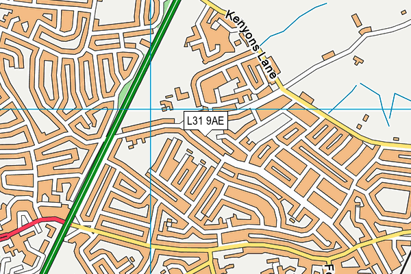 L31 9AE map - OS VectorMap District (Ordnance Survey)