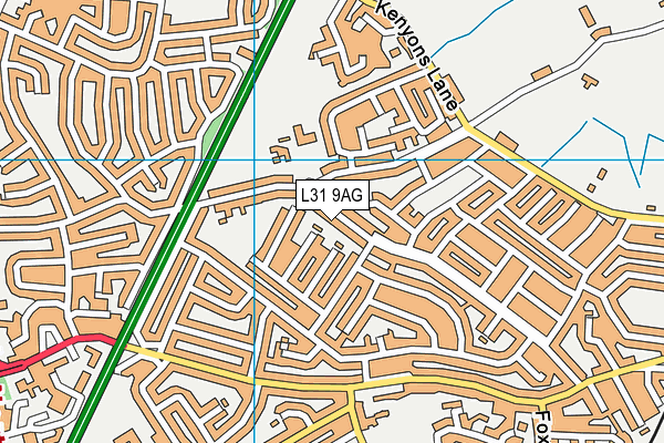 L31 9AG map - OS VectorMap District (Ordnance Survey)