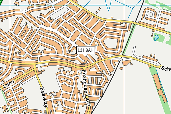 L31 9AH map - OS VectorMap District (Ordnance Survey)