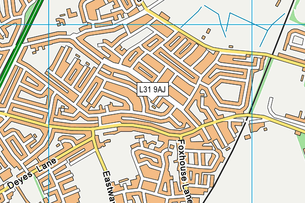 L31 9AJ map - OS VectorMap District (Ordnance Survey)