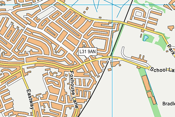 L31 9AN map - OS VectorMap District (Ordnance Survey)