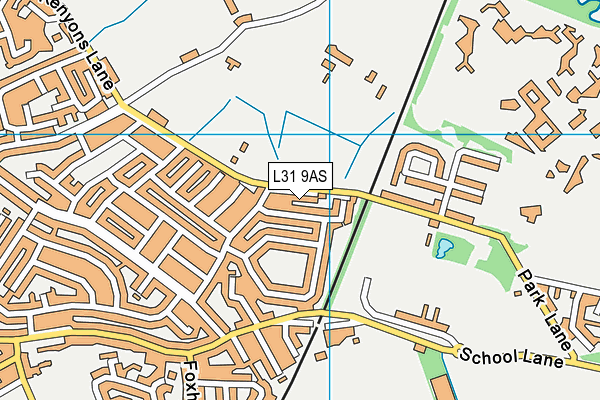 L31 9AS map - OS VectorMap District (Ordnance Survey)