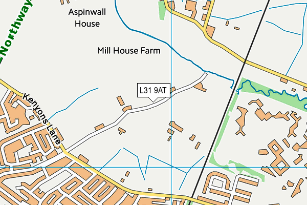 L31 9AT map - OS VectorMap District (Ordnance Survey)