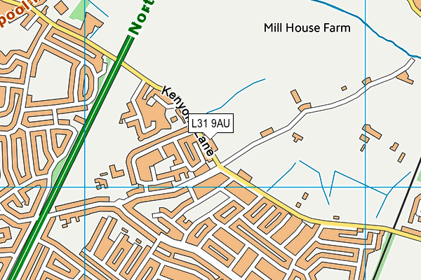 L31 9AU map - OS VectorMap District (Ordnance Survey)
