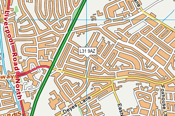L31 9AZ map - OS VectorMap District (Ordnance Survey)