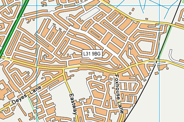 L31 9BG map - OS VectorMap District (Ordnance Survey)