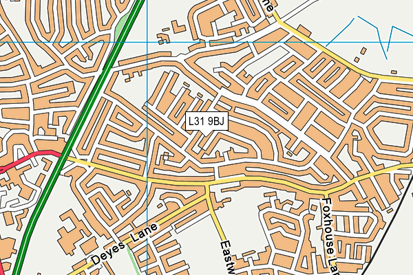 L31 9BJ map - OS VectorMap District (Ordnance Survey)