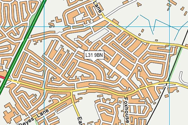 L31 9BN map - OS VectorMap District (Ordnance Survey)