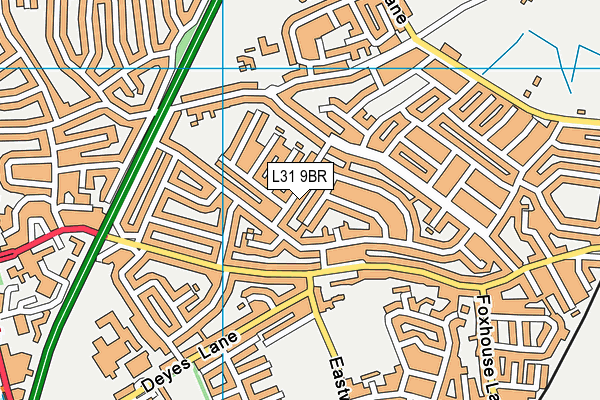 L31 9BR map - OS VectorMap District (Ordnance Survey)