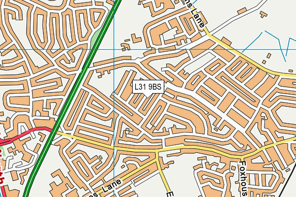 L31 9BS map - OS VectorMap District (Ordnance Survey)