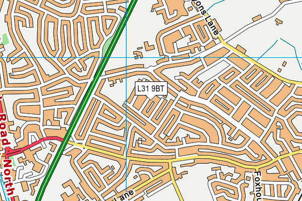 L31 9BT map - OS VectorMap District (Ordnance Survey)