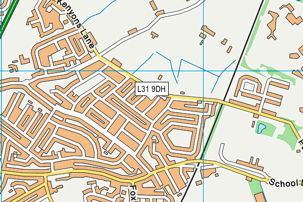 L31 9DH map - OS VectorMap District (Ordnance Survey)