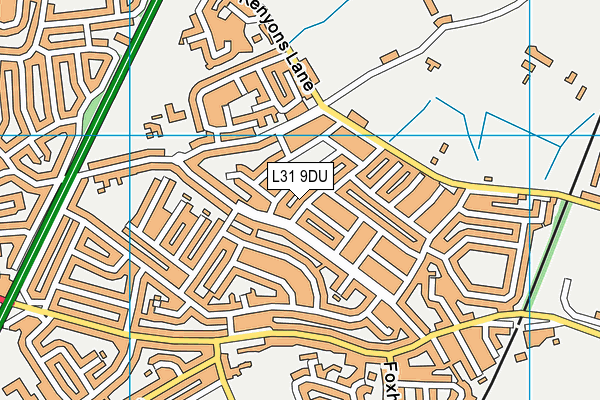 L31 9DU map - OS VectorMap District (Ordnance Survey)