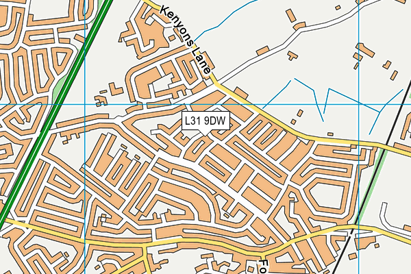 L31 9DW map - OS VectorMap District (Ordnance Survey)