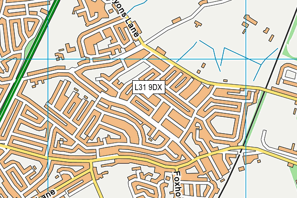 L31 9DX map - OS VectorMap District (Ordnance Survey)