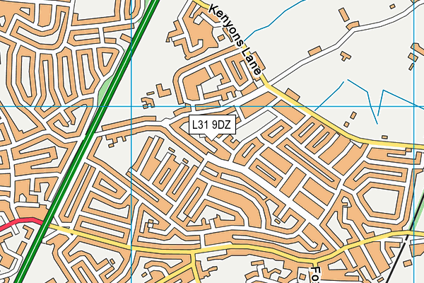 L31 9DZ map - OS VectorMap District (Ordnance Survey)