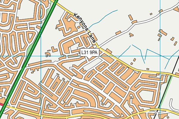 L31 9PA map - OS VectorMap District (Ordnance Survey)