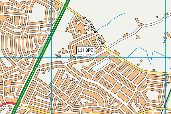 L31 9PE map - OS VectorMap District (Ordnance Survey)