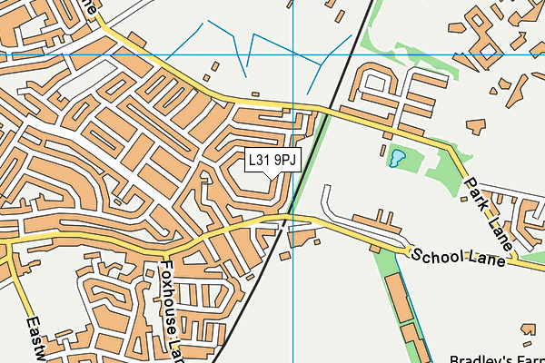 L31 9PJ map - OS VectorMap District (Ordnance Survey)