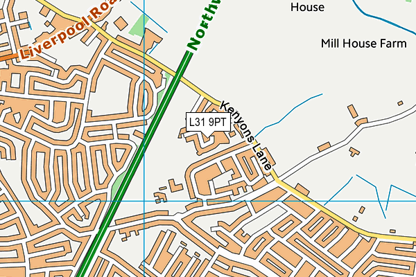 L31 9PT map - OS VectorMap District (Ordnance Survey)