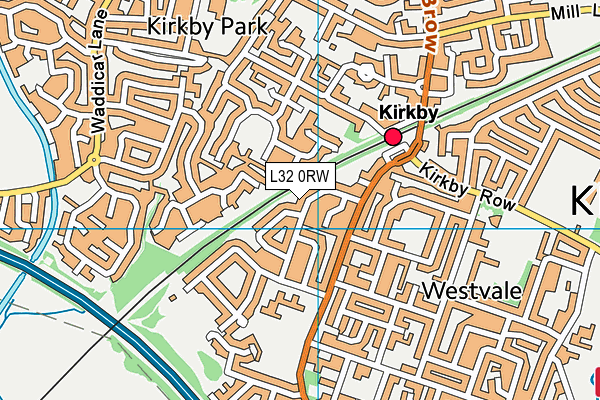 L32 0RW map - OS VectorMap District (Ordnance Survey)