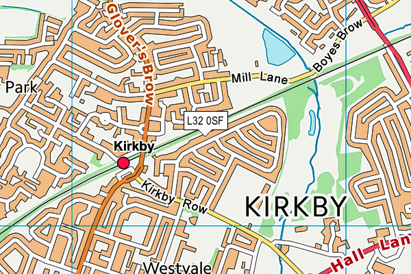 L32 0SF map - OS VectorMap District (Ordnance Survey)