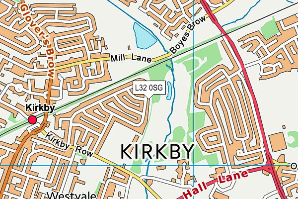 L32 0SG map - OS VectorMap District (Ordnance Survey)