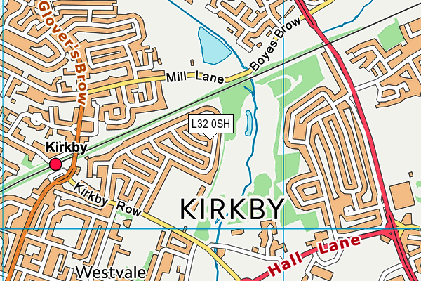 L32 0SH map - OS VectorMap District (Ordnance Survey)