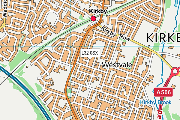 L32 0SX map - OS VectorMap District (Ordnance Survey)