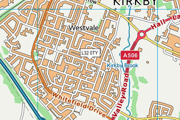 L32 0TY map - OS VectorMap District (Ordnance Survey)