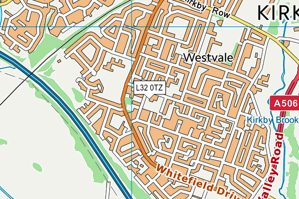 L32 0TZ map - OS VectorMap District (Ordnance Survey)