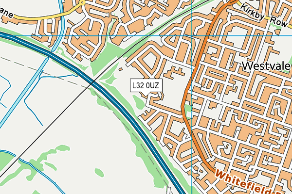 L32 0UZ map - OS VectorMap District (Ordnance Survey)