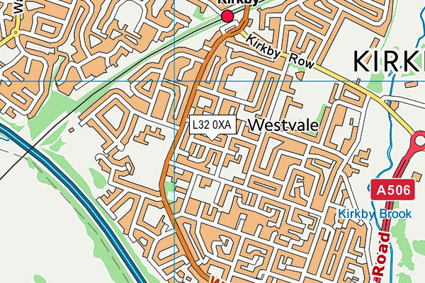 L32 0XA map - OS VectorMap District (Ordnance Survey)