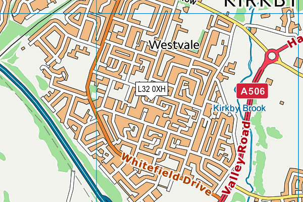 L32 0XH map - OS VectorMap District (Ordnance Survey)